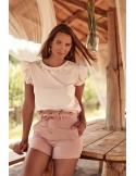 Pantaloni scurți din denim roz 66000 - Magazin online - Boutique